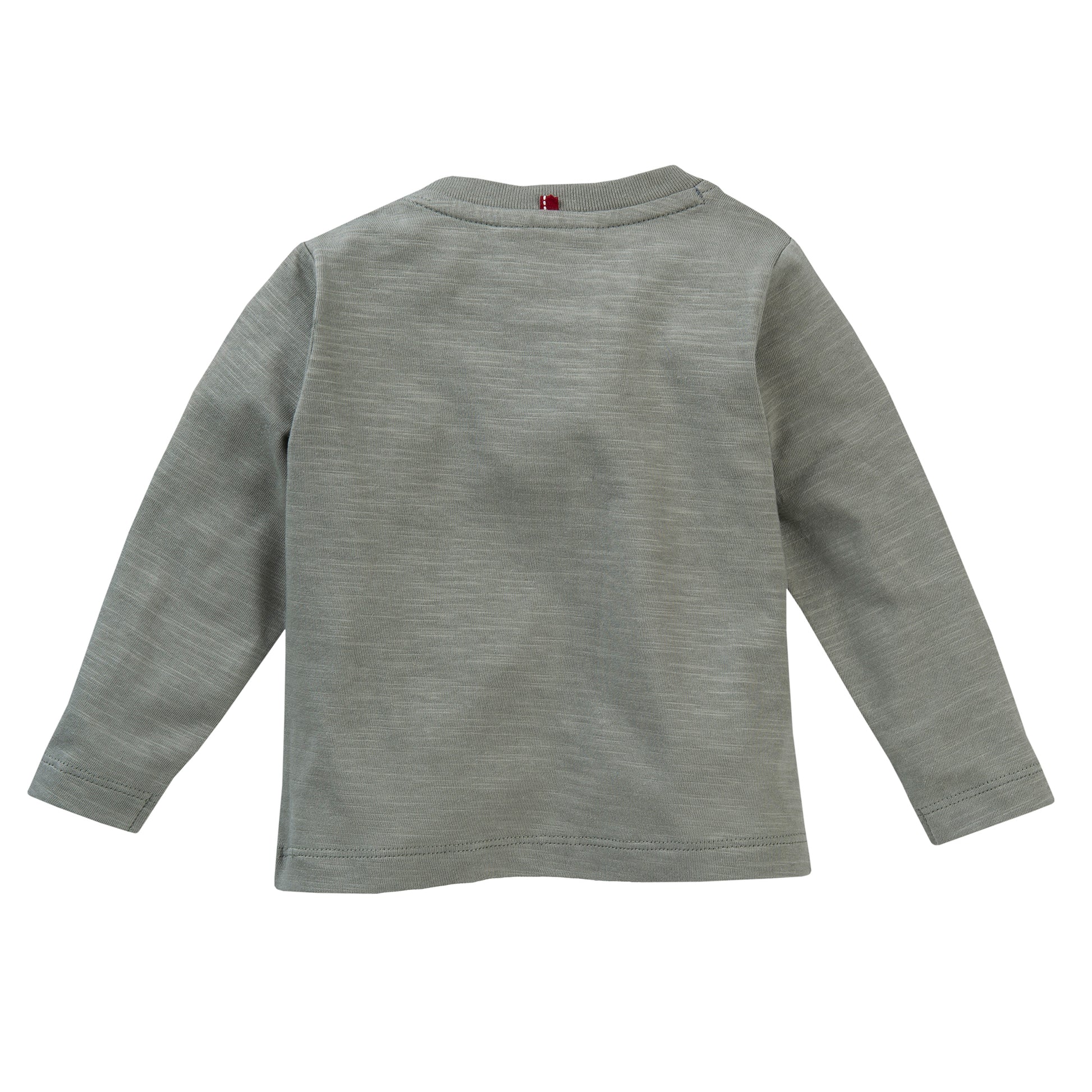 People WEAR ORGANIC Octopus Applique - Sage | Long Sleeve Baby Top | GOTS Organic Cotton | Back | BeoVERDE Ireland