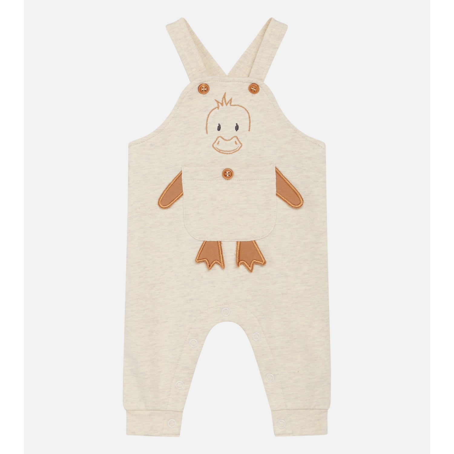 Hust & Claire Duckling Dungarees | Wheat Yellow | Baby & Toddler Pants | GOTS Organic Cotton | Front | BeoVERDE Ireland