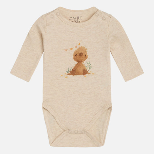 Duckling | Wheat Yellow | Long Sleeve Baby Bodysuit | GOTS Organic Cotton