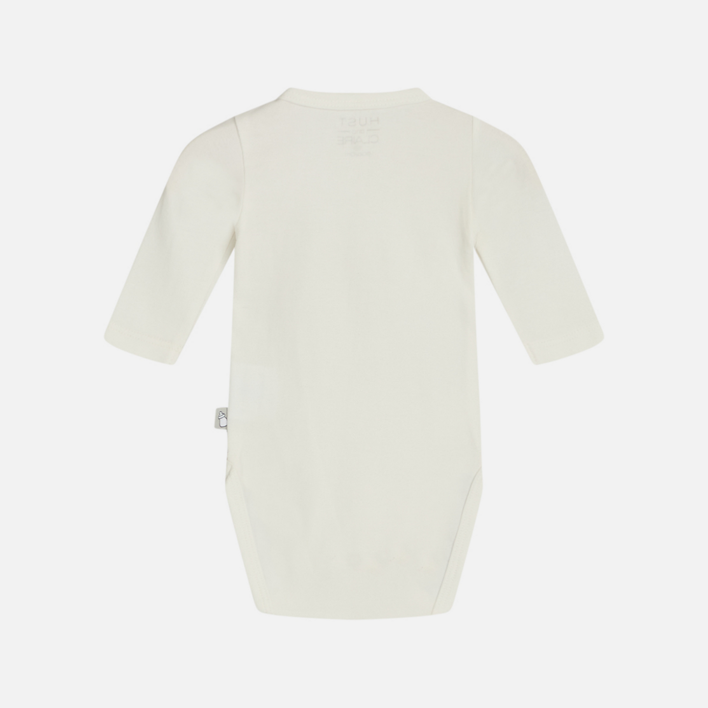 Little Bear | Whisper White | Long Sleeve Baby Bodysuit | GOTS Organic Cotton