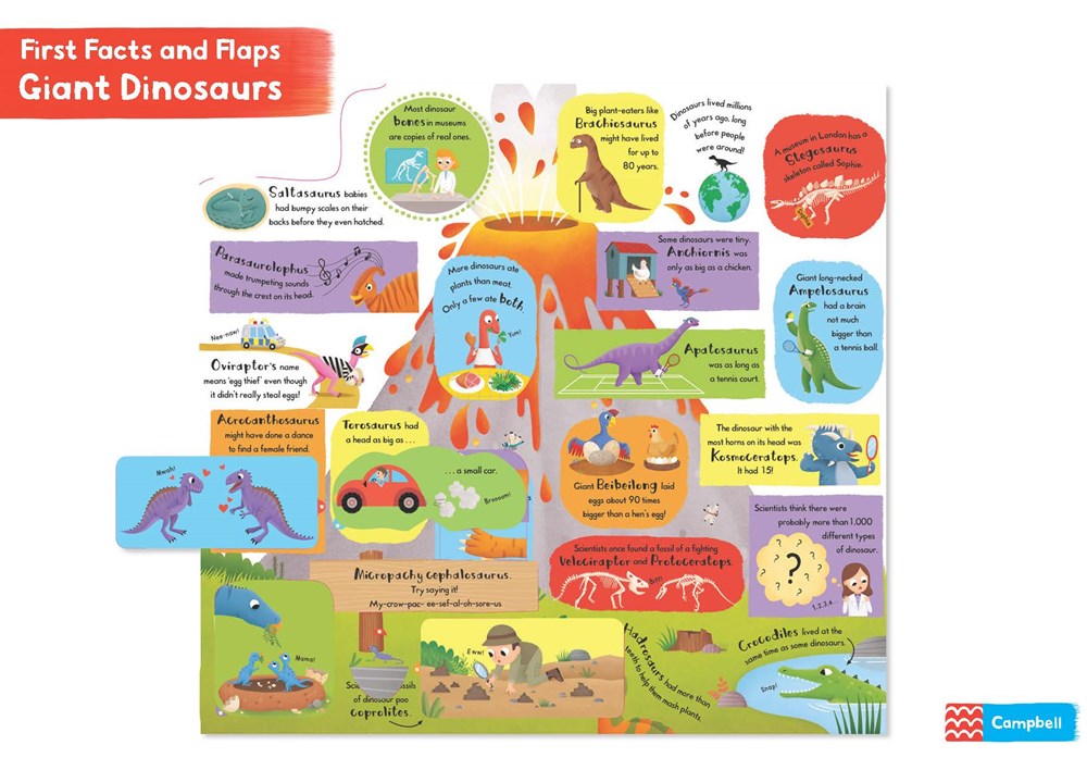 Giant Dinosaurs | Children's Lift-the-Flap Board Book
