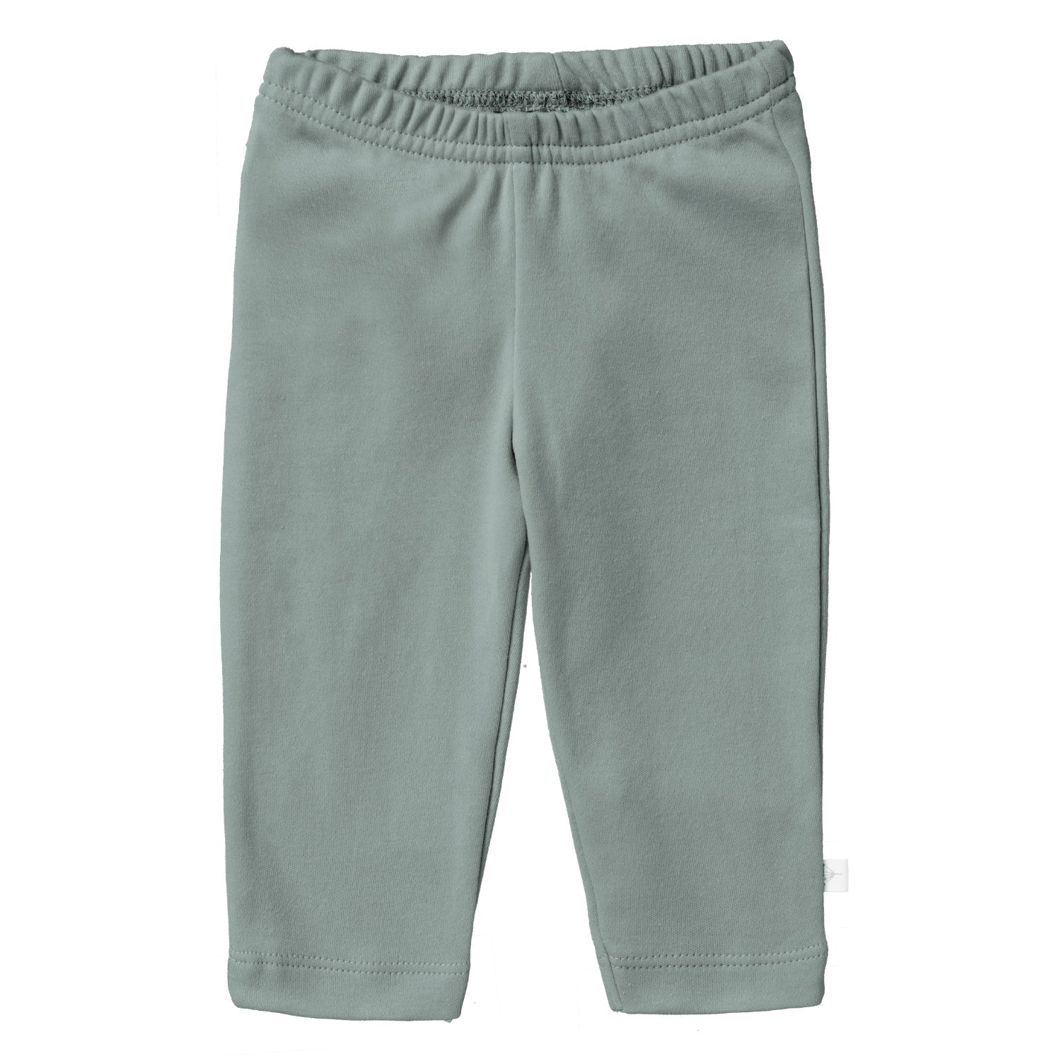 Fresk Dusty Green Baby Jogger Pants | GOTS Organic Cotton | Front | BeoVERDE Ireland