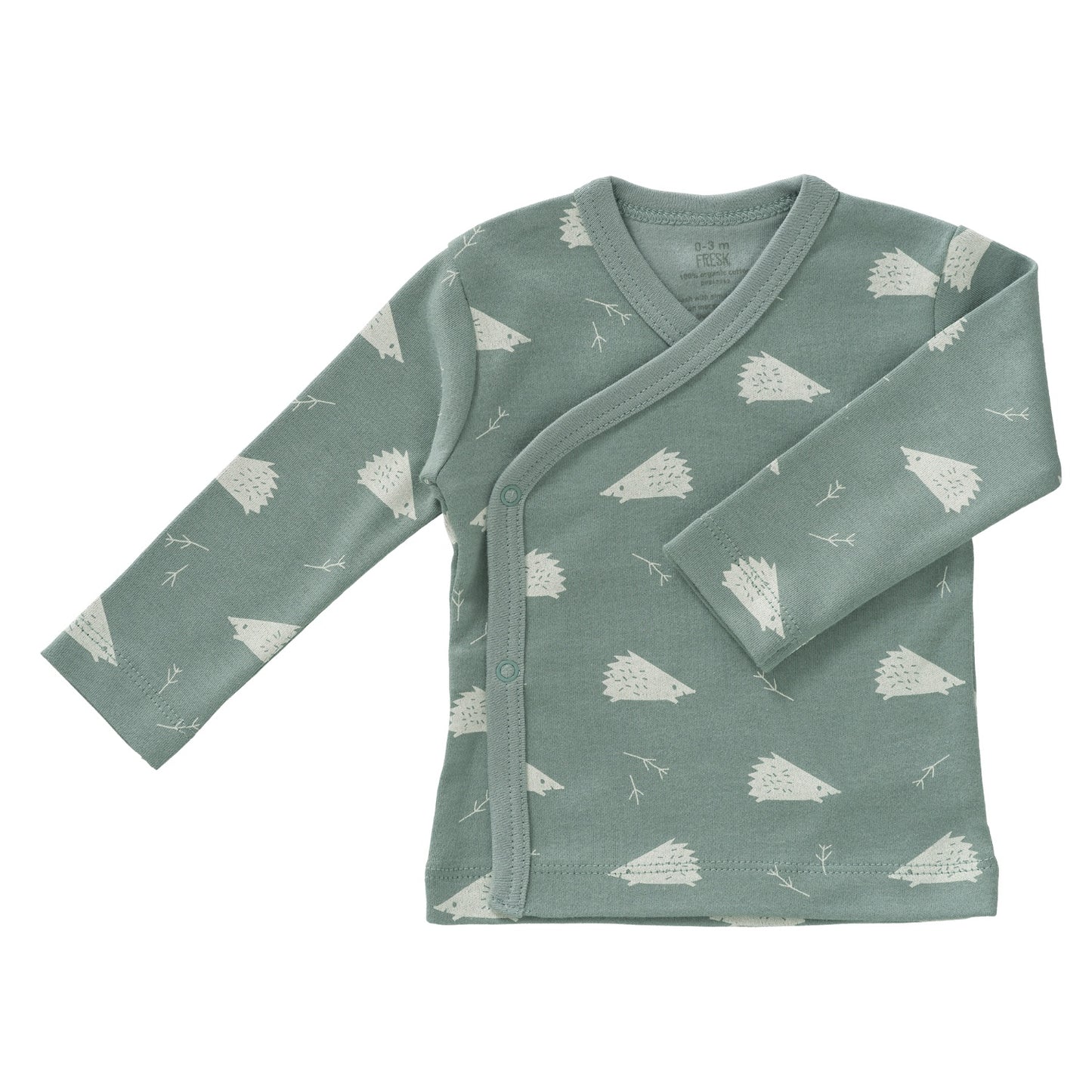 Hedgehog | Long Sleeve Kimono Baby Top | GOTS Organic Cotton