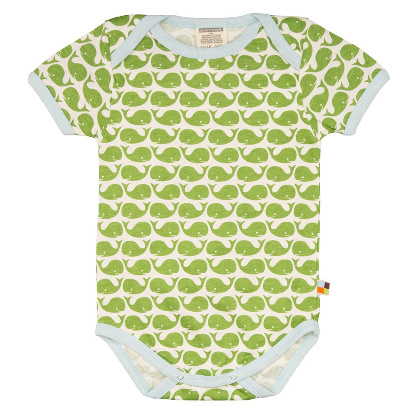 Whale | Short Sleeve Baby Bodysuit | GOTS Organic Cotton