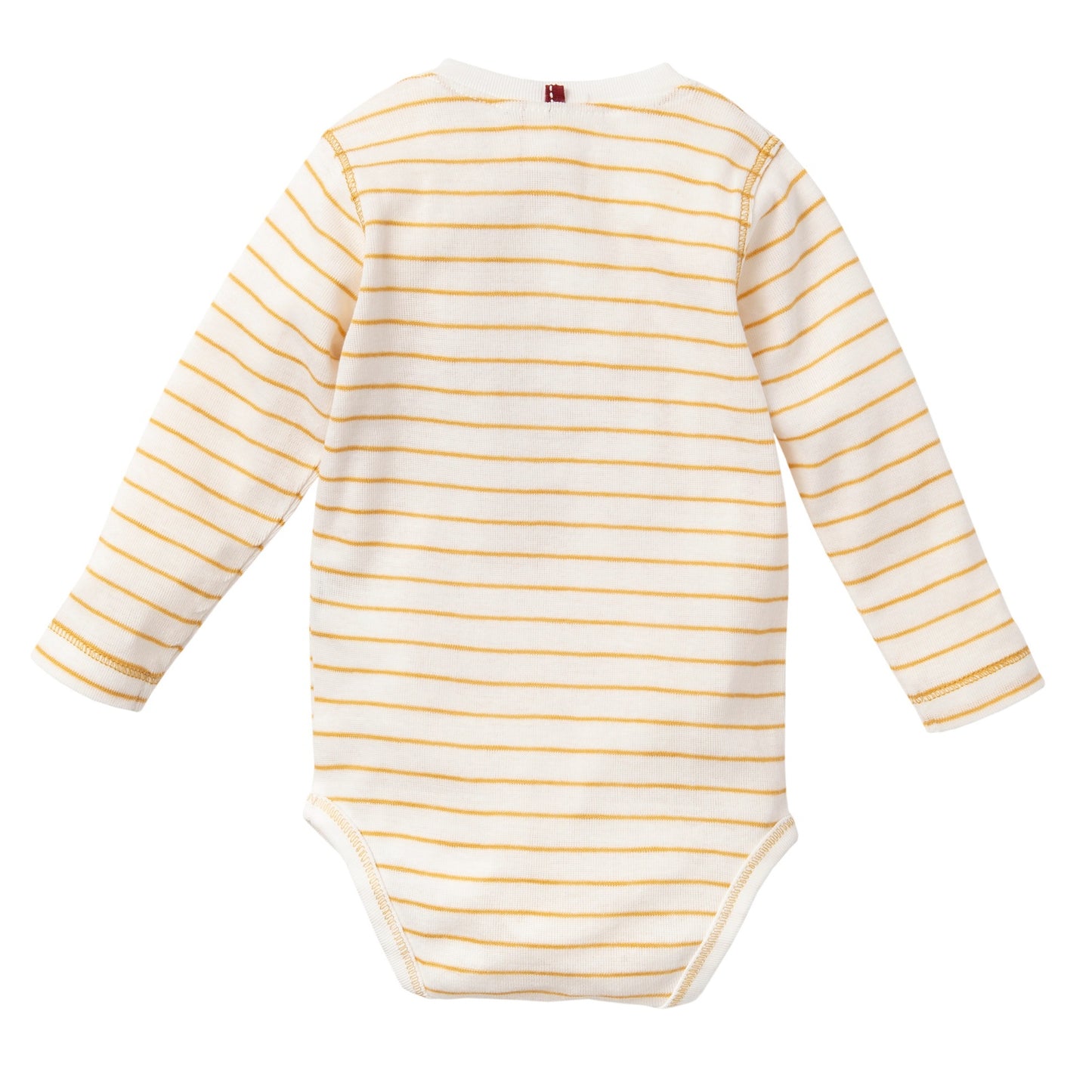 People WEAR ORGANIC Honey-Yellow Stripes | Long Sleeve Body | GOTS Organic Cotton | Baby Bodysuit | Back | BeoVERDE Ireland