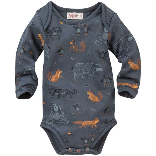 Wild Animals | Long Sleeve Baby Bodysuit | GOTS Organic Cotton