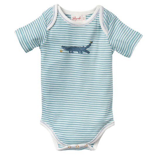 People WEAR ORGANIC Crocodile | Short Sleeve Body | GOTS Organic Cotton | Baby Bodysuit | Front | BeoVERDE Ireland