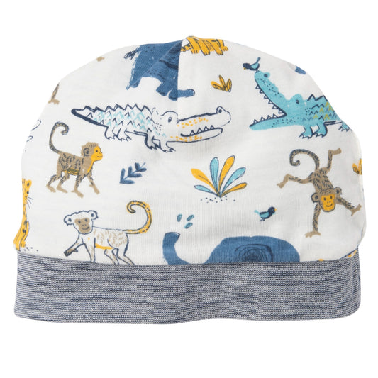 People WEAR ORGANIC Safari | Reversible Baby Beanie | GOTS Organic Cotton | Safari | BeoVERDE Ireland