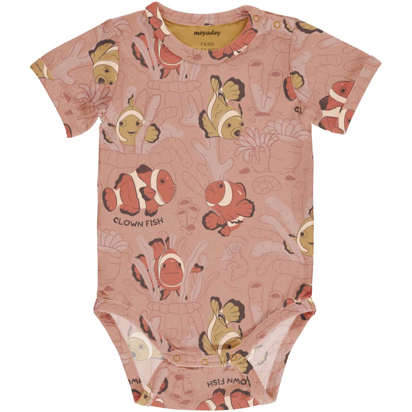 Clown Fish Glory | Short Sleeve Baby Bodysuit | GOTS Organic Cotton