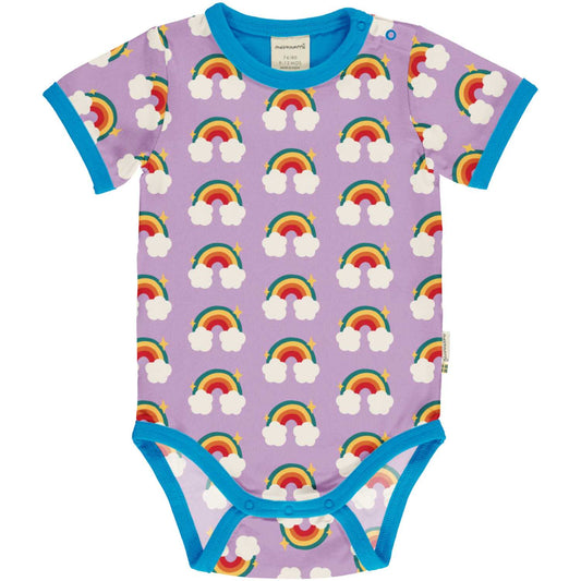 Maxomorra Rainbow Short Sleeve Body | GOTS Organic Cotton | Baby Bodysuit | Front | BeoVERDE Ireland