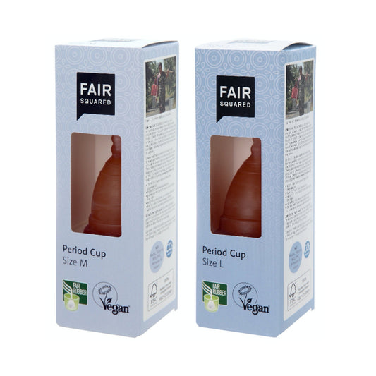 FAIR SQUARED Period Cup | Fairtrade & Vegan | Size M or L | BeoVERDE.ie