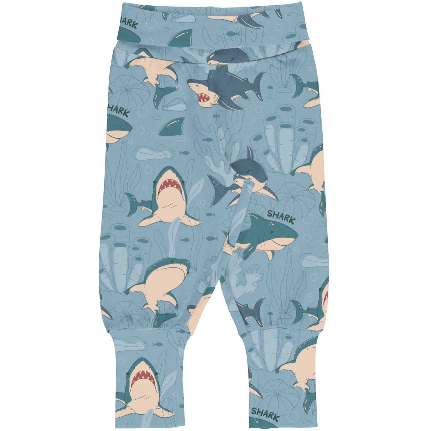 Shark Remark | Baby & Toddler Rib Pants | GOTS Organic Cotton