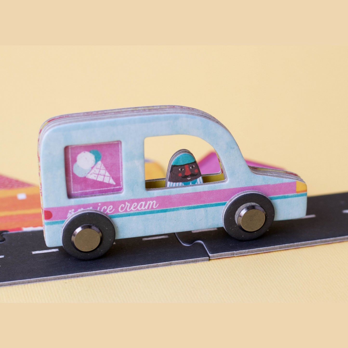 Londji ROADS Board Game | Board Game for Kids and the Whole Family | Close-up: Ice Cream Van | BeoVERDE.ie
