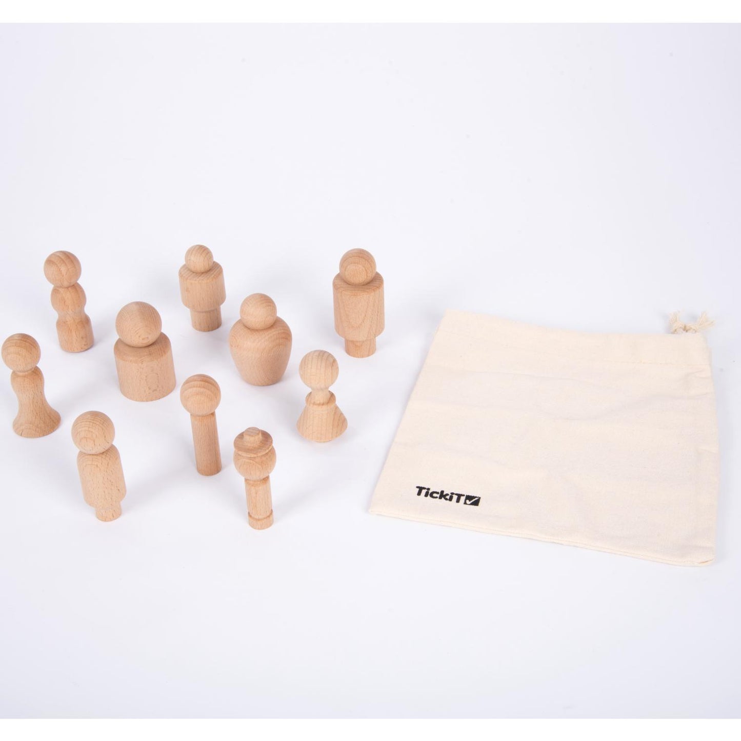 Natural Wooden Community Figures | Open-Ended Toys