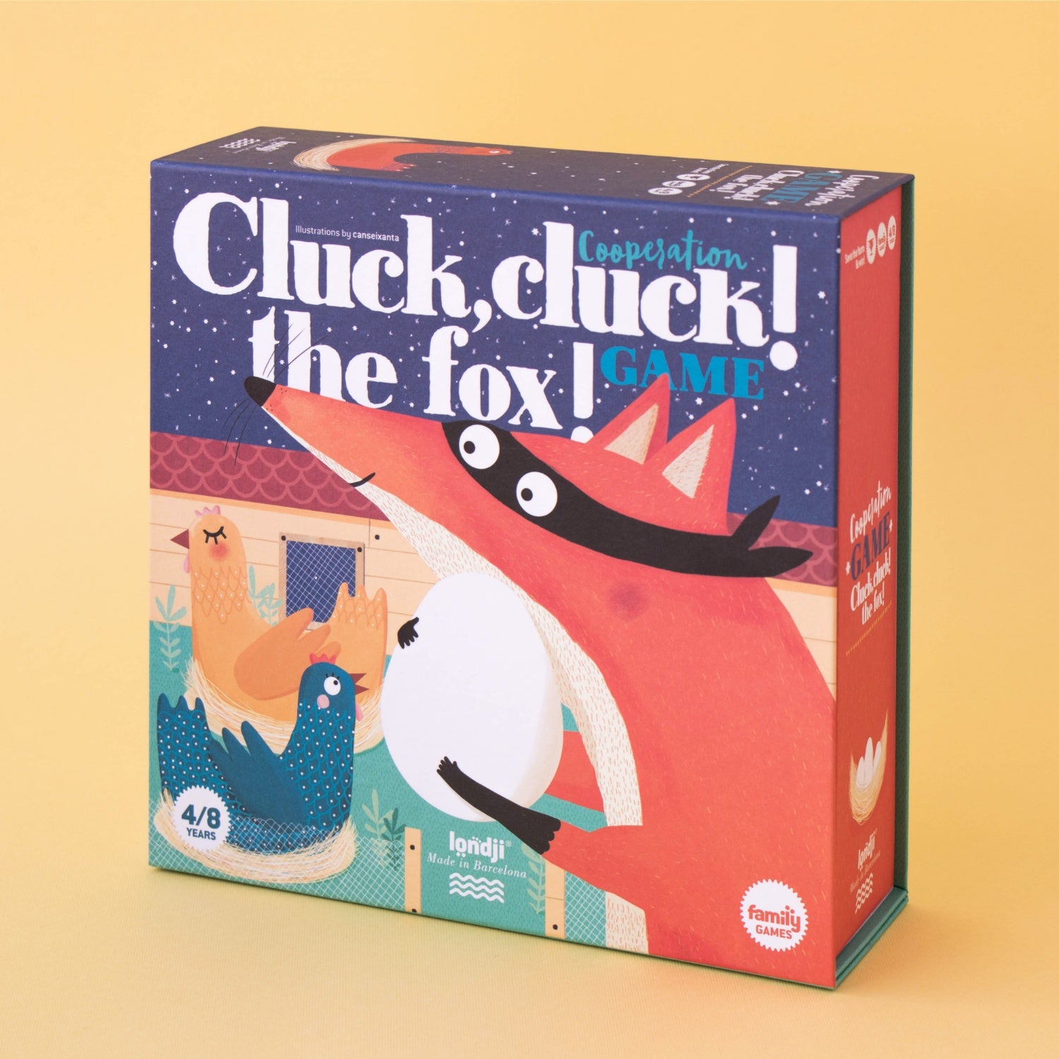 Londji CLUCK, CLUCK! THE FOX! Board Game | Board Game for Kids, Adults & the Whole Family | Box Front | BeoVERDE.ie