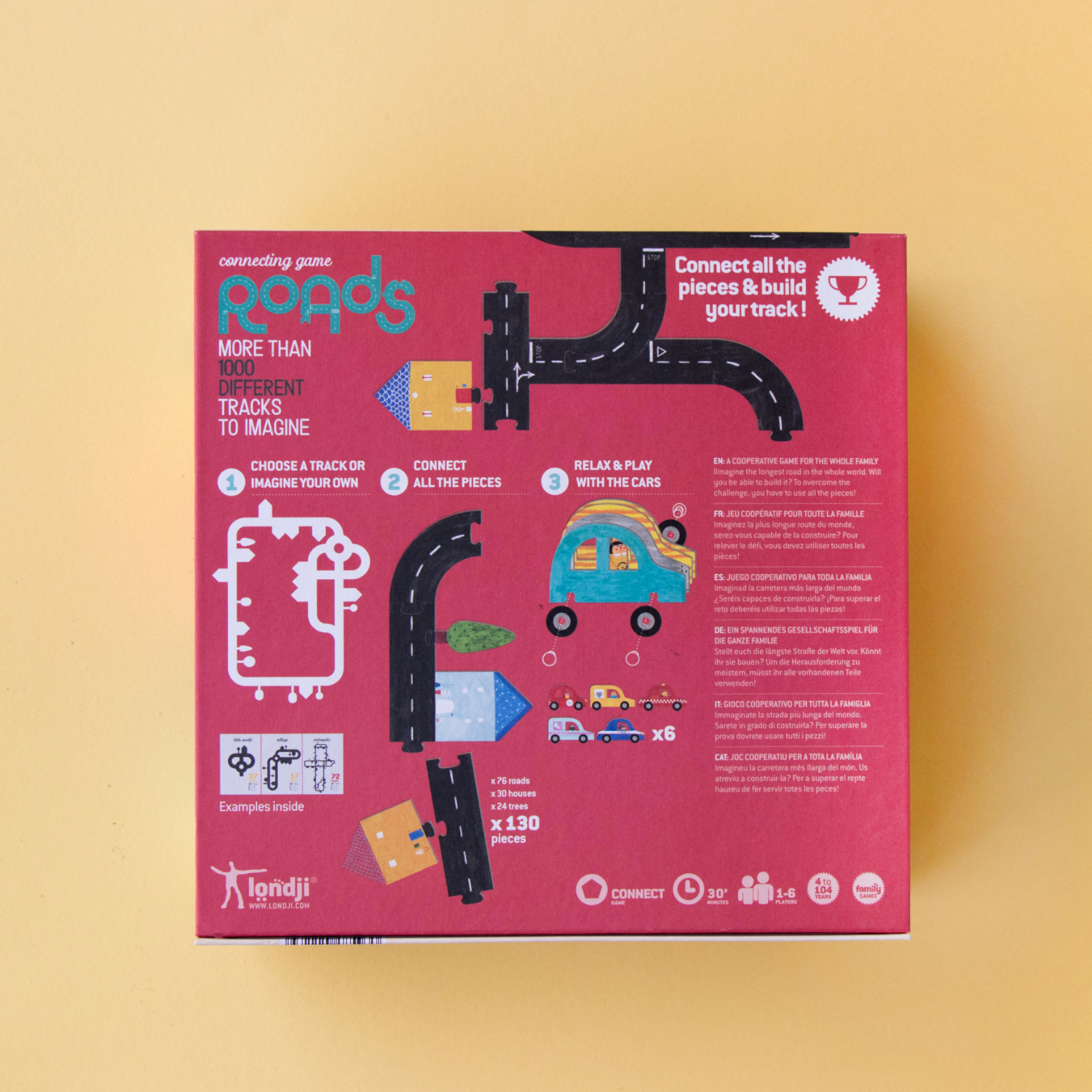 Londji ROADS Board Game | Board Game for Kids and the Whole Family | Box Back | BeoVERDE.ie