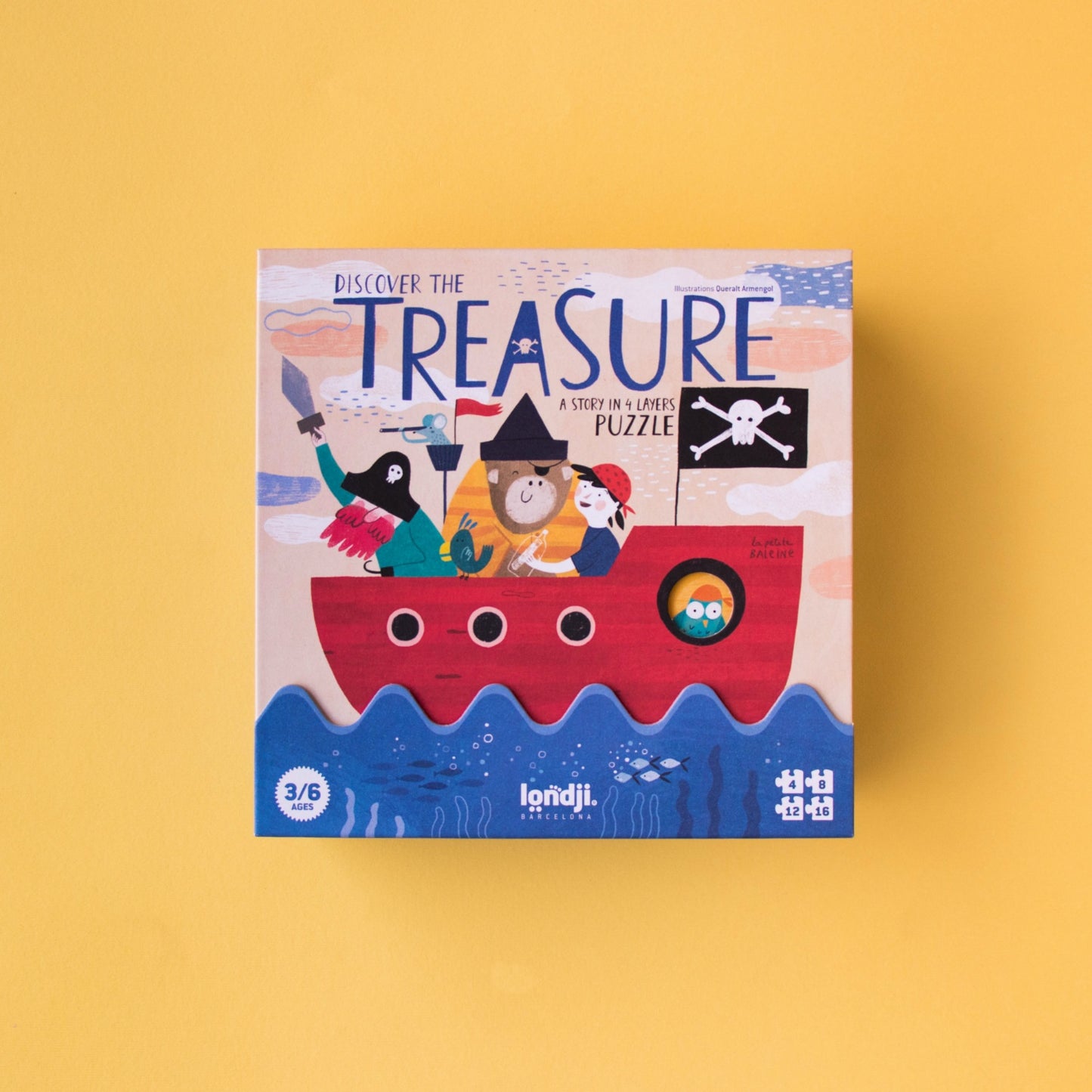 Londji DISCOVER THE TREASURE Jigsaw Puzzle | Perfect Jigsaw Puzzle for Kids 3 Years and Older | Box Front | BeoVERDE.ie