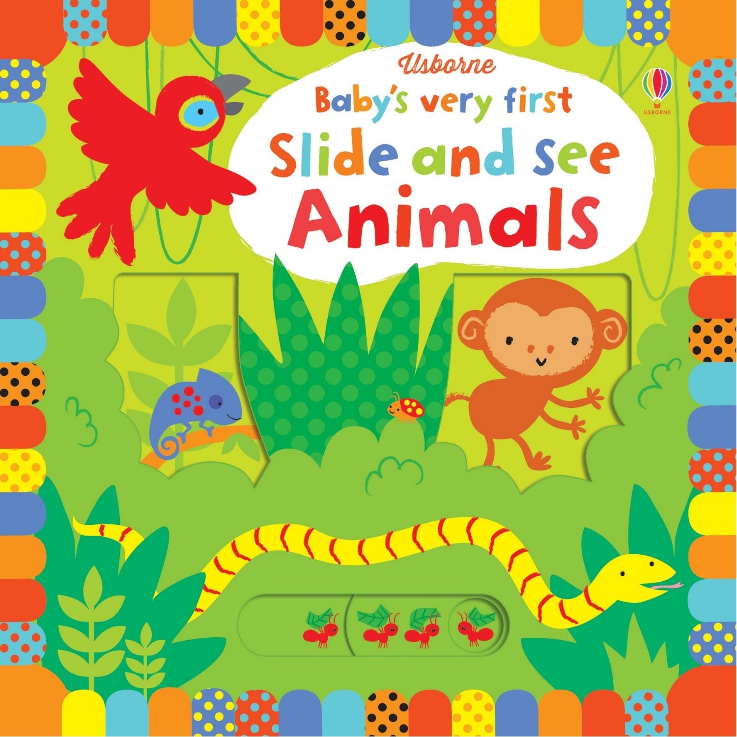 Usborne Baby's Very First Slide and See Animals | Interactive Board Book for Babies and Toddlers | Book Cover | BeoVERDE Ireland