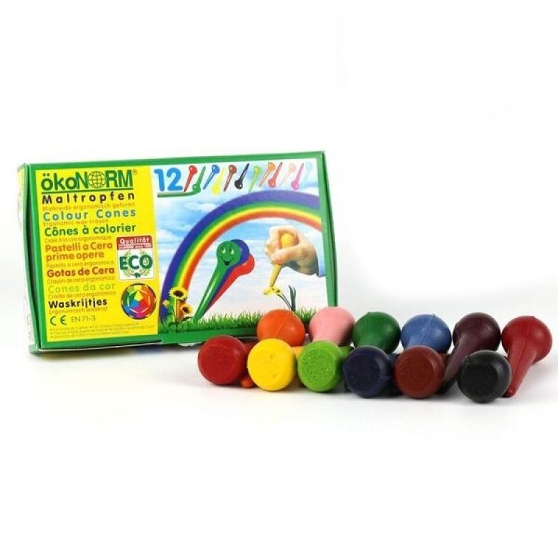 Child-Safe Vegan Wax Crayons | 12 Vibrant Colours | BeoVERDE.ie