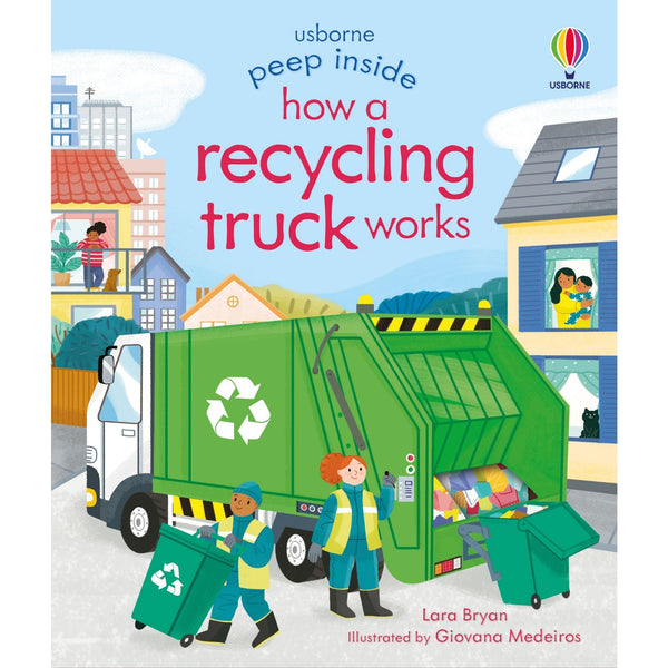 Peep Inside How A Recycling Truck Works | Board Book | Children's Lift-the-Flap & Search-and-Find Book