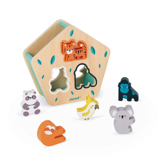 Janod Animal Shape Sorter | Toddler Activity Toy | BeoVERDE Ireland