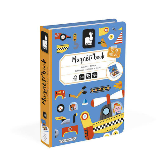 Janod Racers Magnetibook | Educational Toy For Kids | BeoVERDE Ireland
