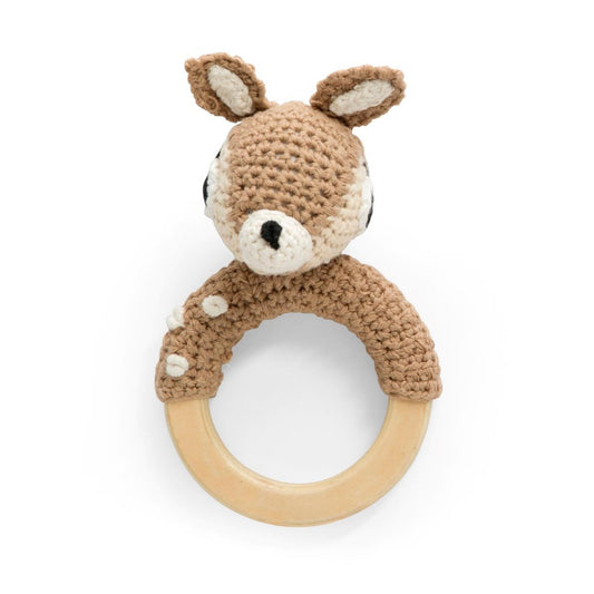 Sebra Crochet Rattle Dixi, The Deer | Baby’s First Toy | BeoVERDE Ireland