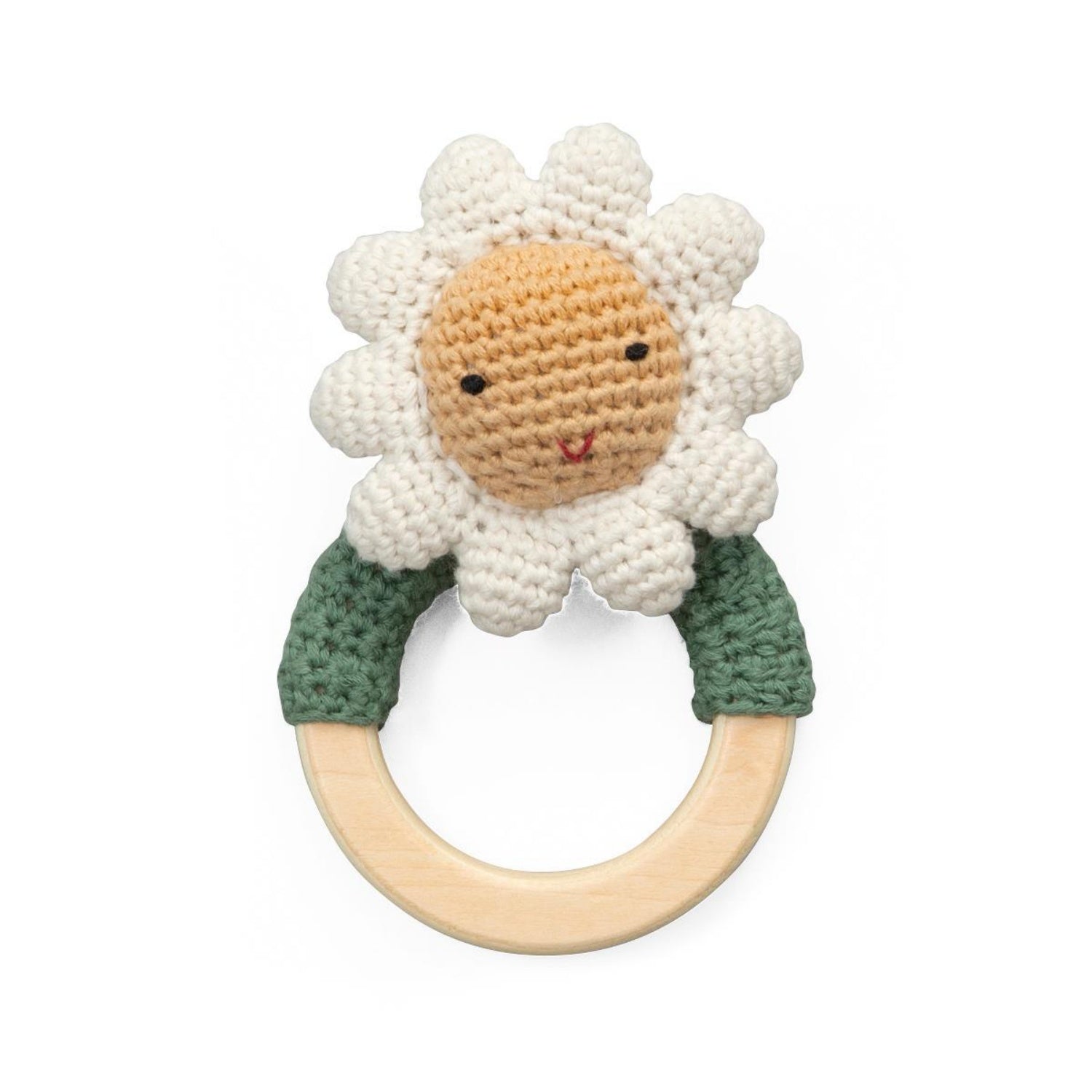 Sebra Crochet Rattle - Flower | Baby’s First Toy | BeoVERDE Ireland