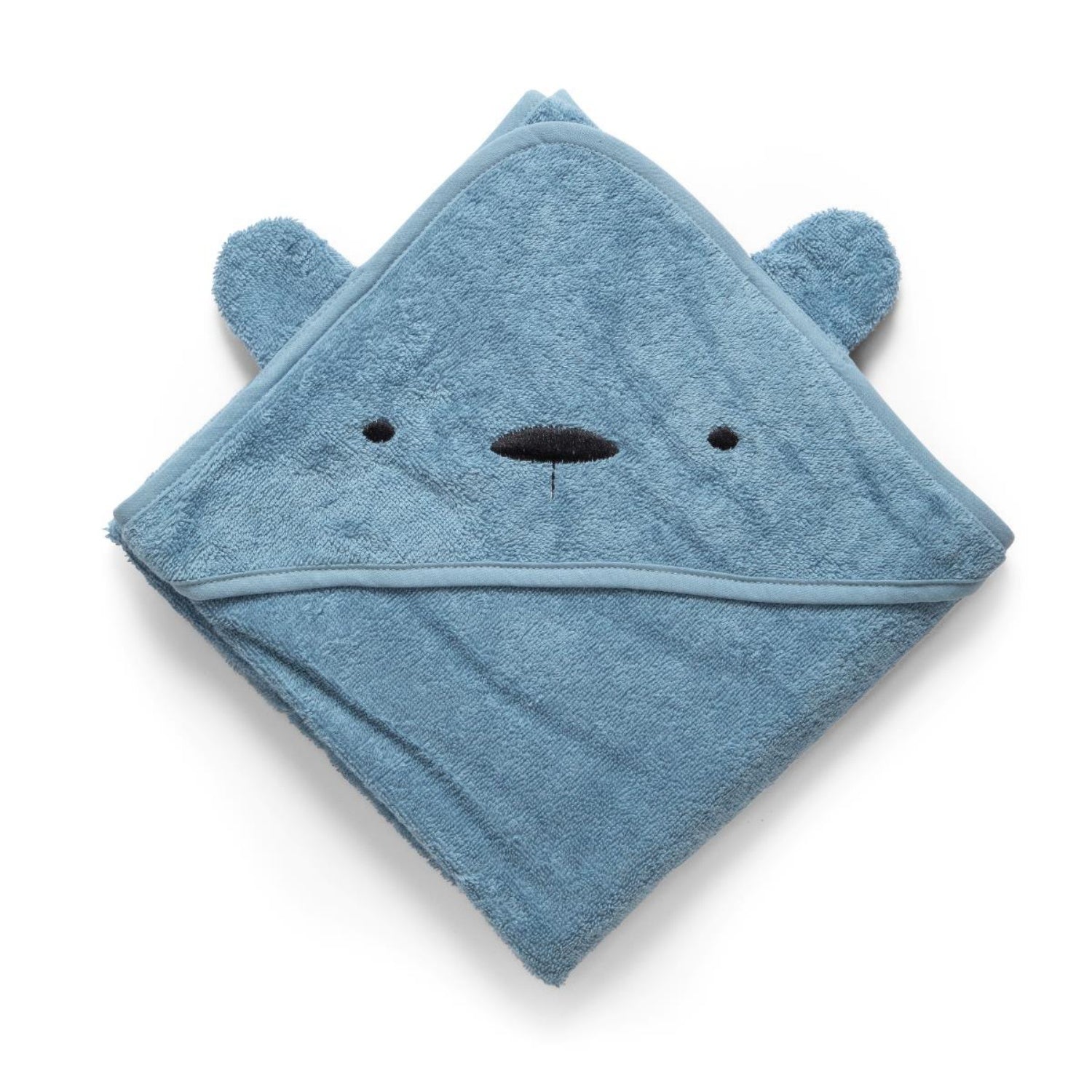 Milo - Powder Blue | Terry Cotton Hooded Towel for Babies & Toddlers | GOTS Organic Cotton | BeoVERDE Ireland
