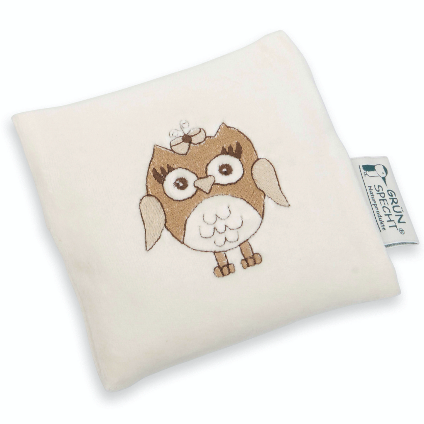 Warming Pillow for Babies | Owl | Organic Flax Seeds and Organic Cotton | BeoVERDE.ie