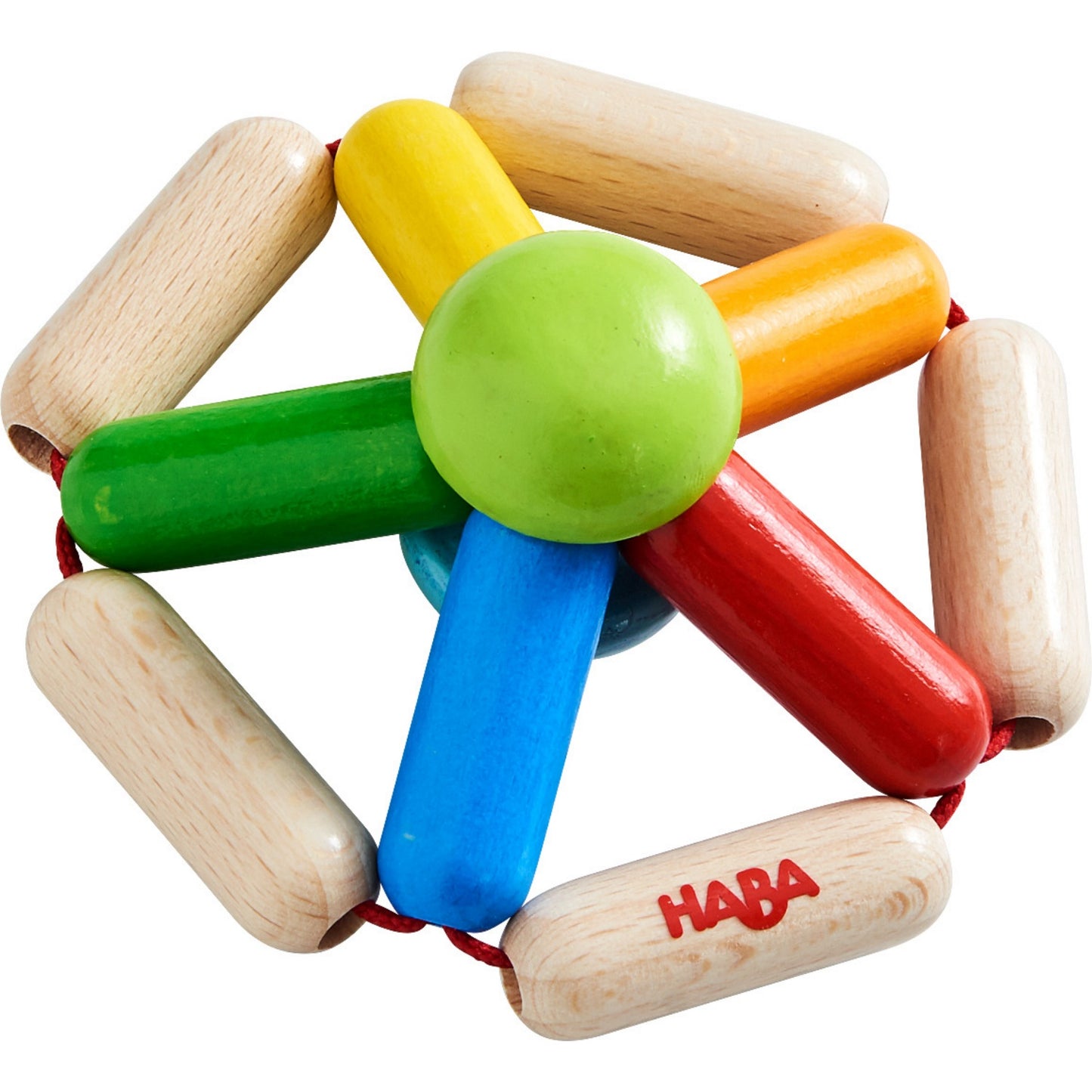 Colour Carousel | Clutching Toy | Baby’s First Wooden Toy | HABA | Top-Front View | BeoVERDE.ie