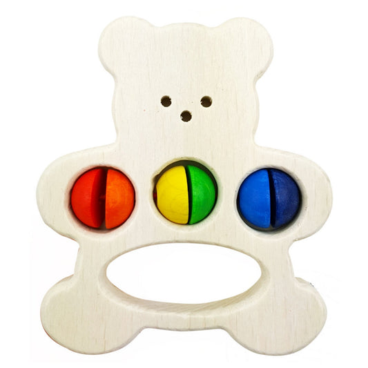 Bear | Rattle & Clutching Toy | Baby’s First Wooden Toy