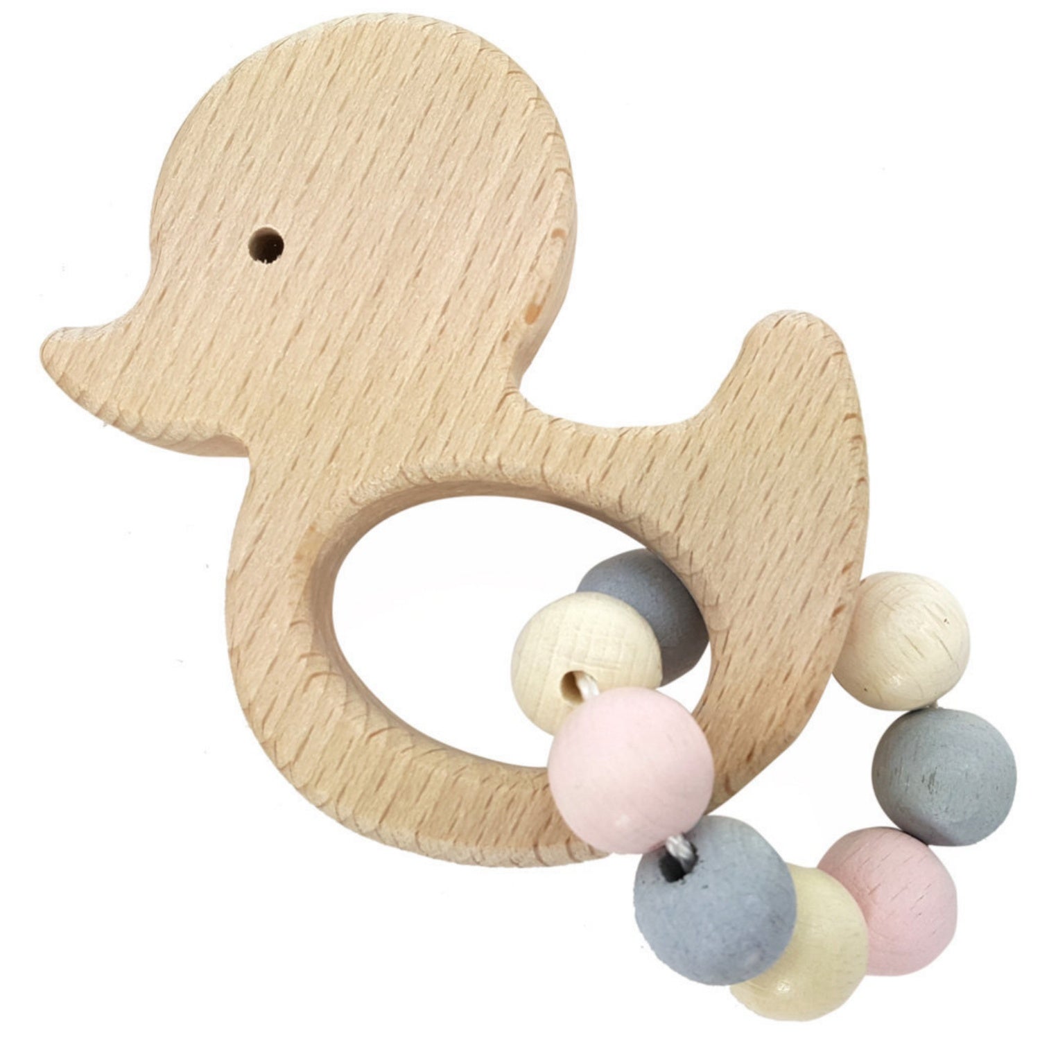 Duckie | Clutching Toy | Baby’s First Wooden Toy | Hess | Right Side | BeoVERDE.ie