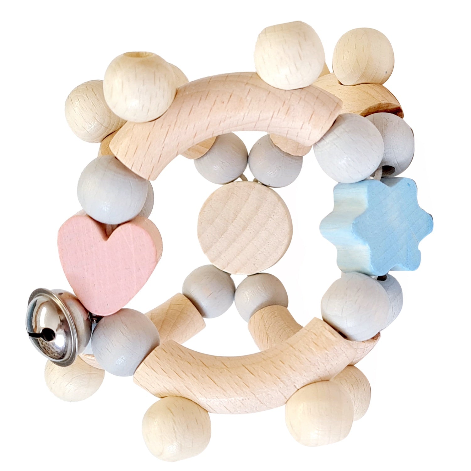 RingaRing | Rattle and Clutching Toy | Baby’s First Wooden Toy | Hess | Right Side | BeoVERDE.ie