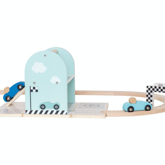 JaBaDaBaDo Car Racing | Wooden Imaginative Play Toy | Set Section  - Back | BeoVERDE.ie
