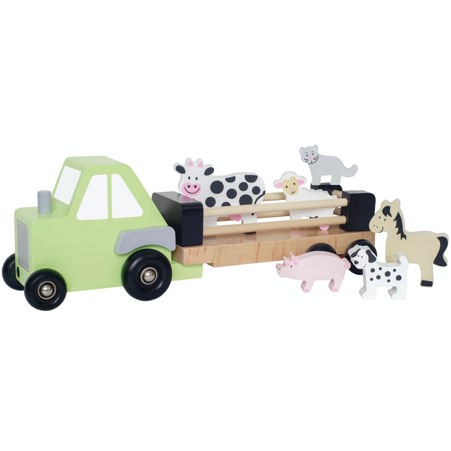 JaBaDaBaDo Farm Tractor | Wooden Imaginative Play Toy | Front View | BeoVERDE.ie