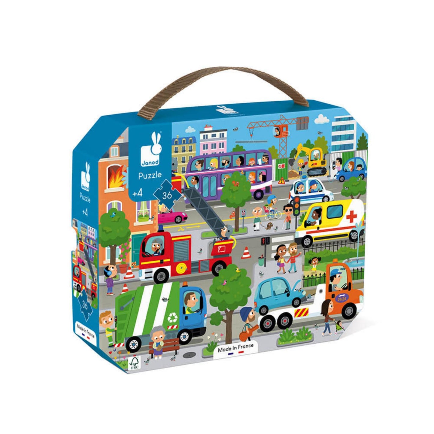 Janod City Puzzle | Jigsaw Puzzle For Kids | Box Front | BeoVERDE.ie