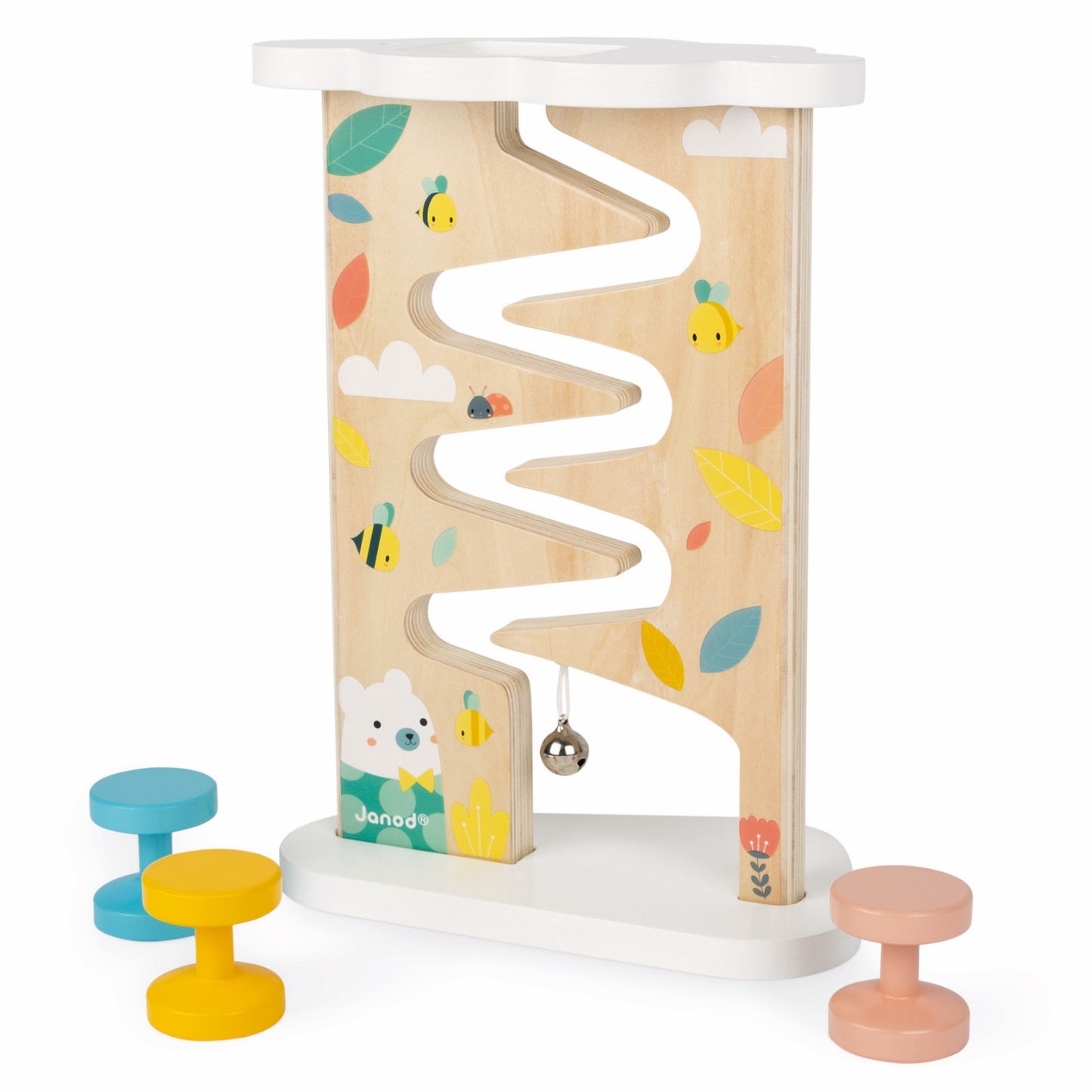 Janod Pure Ball Track | Toddler Activity Toy | Front View | BeoVERDE.ie