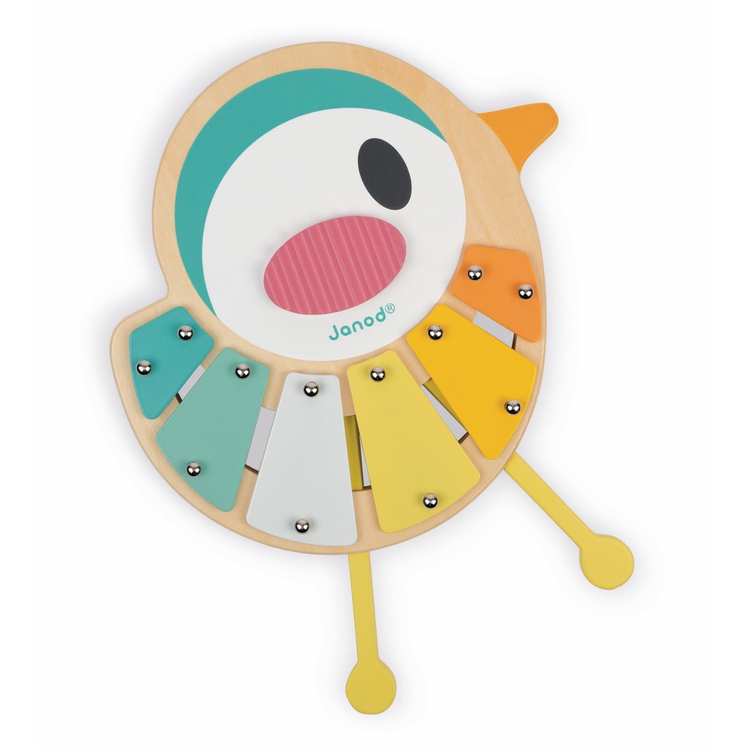 Janod Pure Bird Xylo | Wooden Toddler Activity Toy | Front View | BeoVERDE.ie