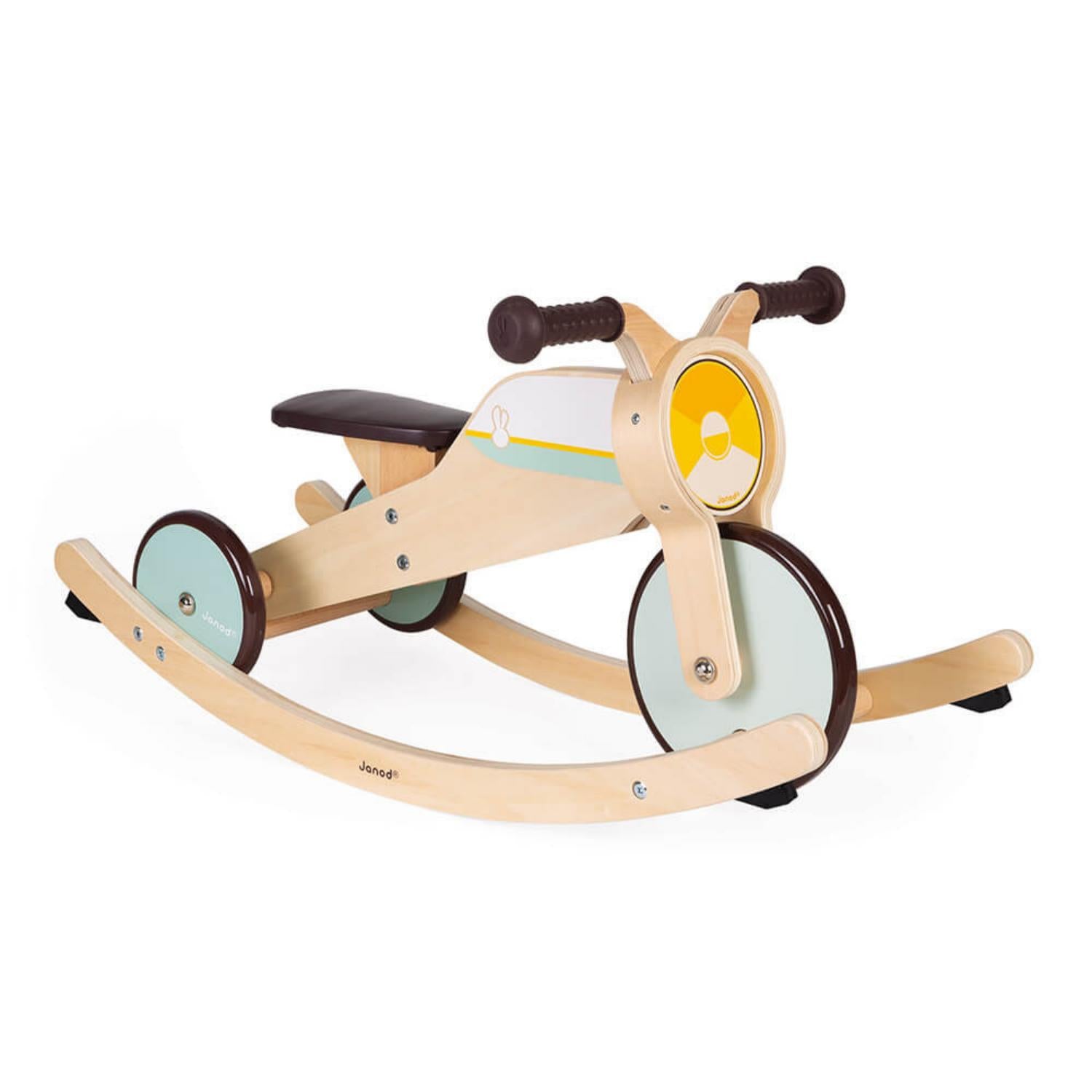 Janod Rocking Tricycle | Baby & Toddler Activity Wooden Toy | BeoVERDE.ie