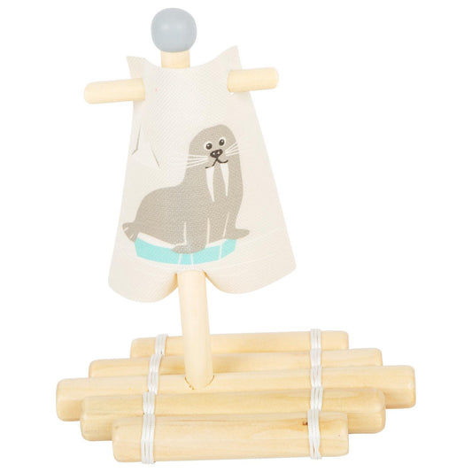Legler Toys Wooden Toy Raft | Kids Bath Toy | Outdoor & Gardening | Front View | BeoVERDE.ie
