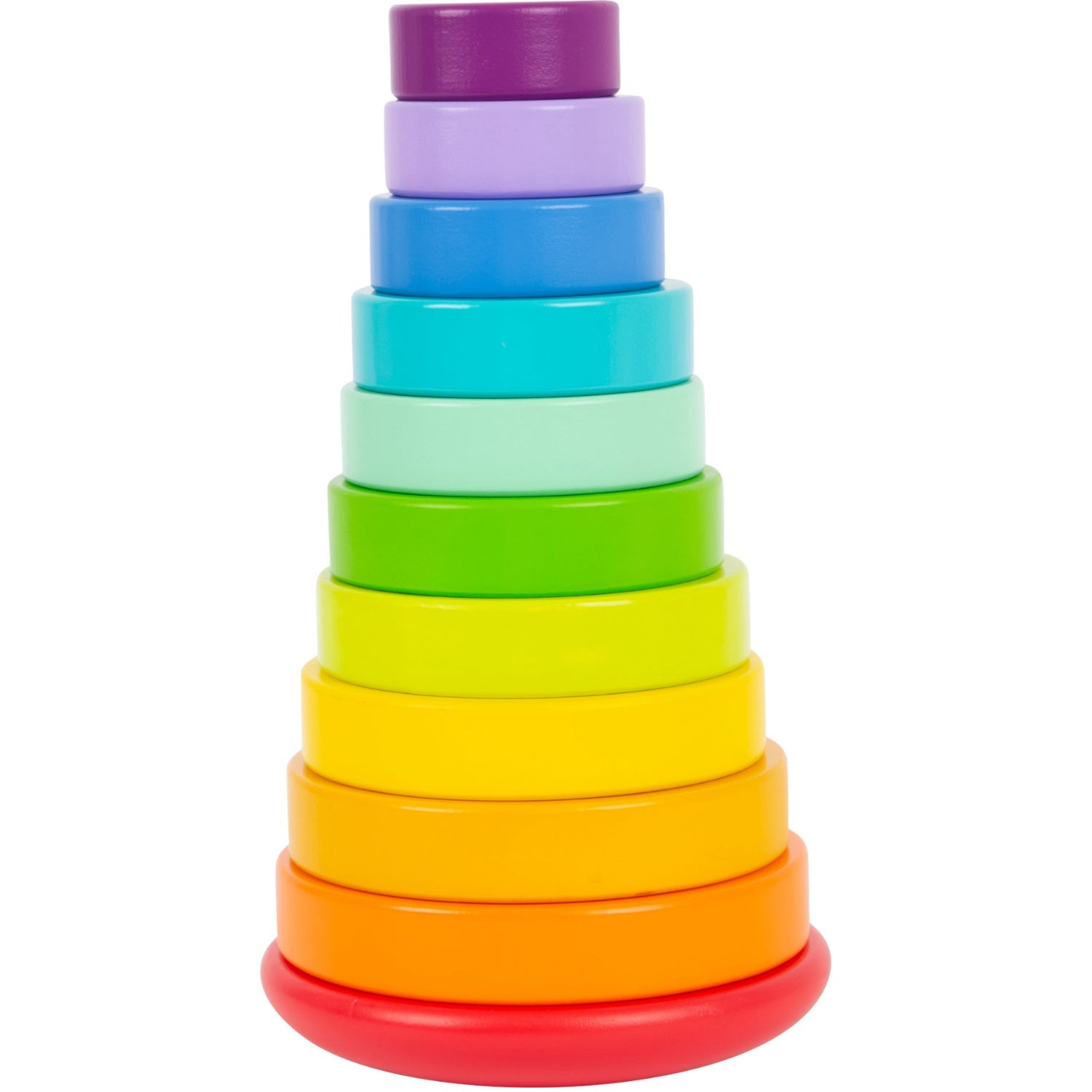 Large Wooden Rainbow Stacker | Baby & Toddler Activity Toy | Legler Toys | Front View | BeoVERDE.ie
