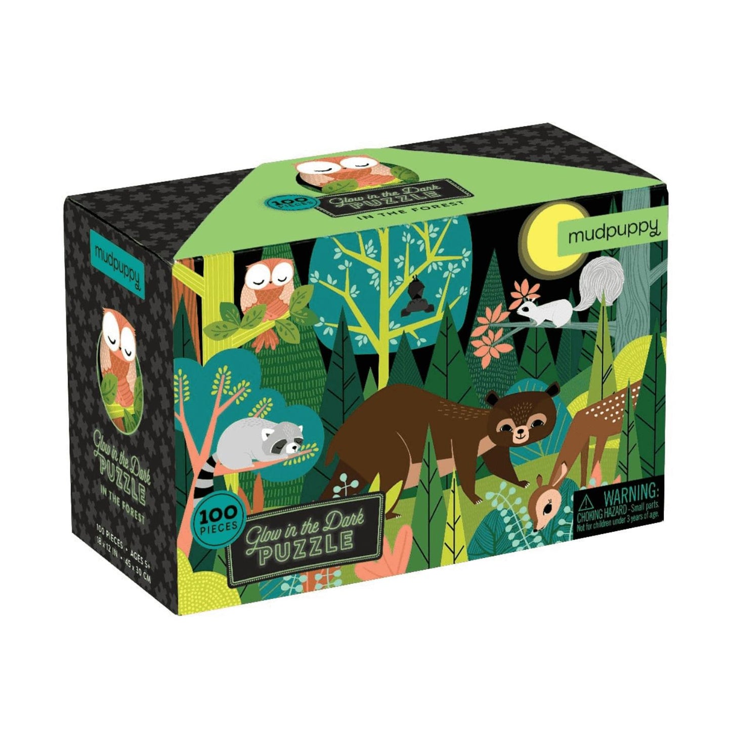 Mudpuppy In the Forest Glow-In-The-Dark Puzzle | Jigsaw Puzzle For Kids | Box | BeoVERDE.ie