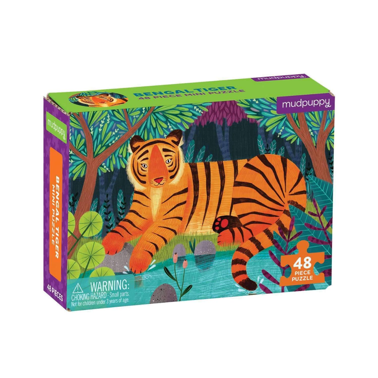Mudpuppy Bengal Tiger Mini Puzzle | Jigsaw Puzzle For Kids | Box | BeoVERDE.ie