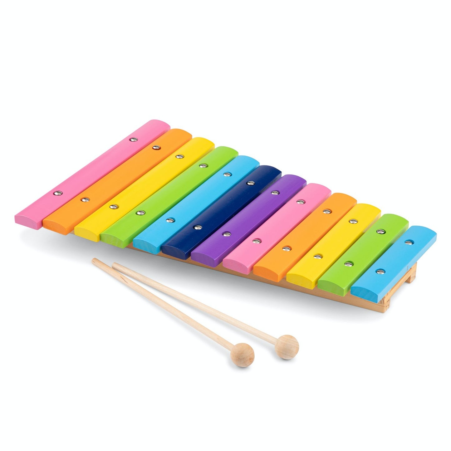 New Classic Toys Rainbow Xylophone | Musical Toy | Wooden Toddler Activity Toy | Front Side View | BeoVERDE.ie