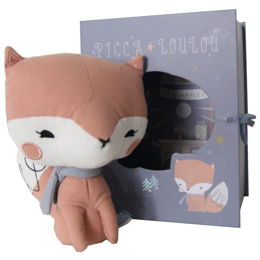 Picca LouLou Peachy Pink Fox | Imaginative Play Toy | Hand-Crafted Soft Toy Made From Cotton | Fox Outside Box | BeoVERDE.ie