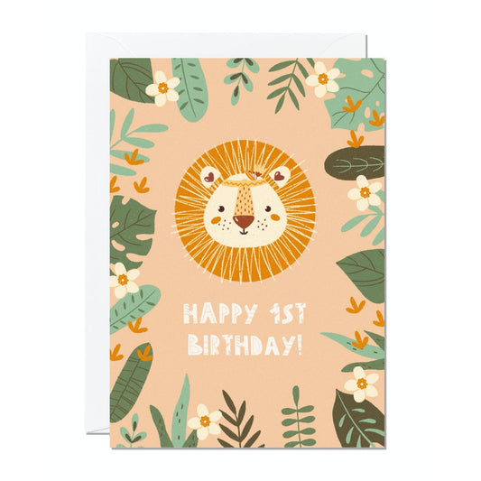 Ricicle Cards 1st Birthday Kids Greeting Card | Kids Birthday Card with Envelope | Front View | BeoVERDE.ie