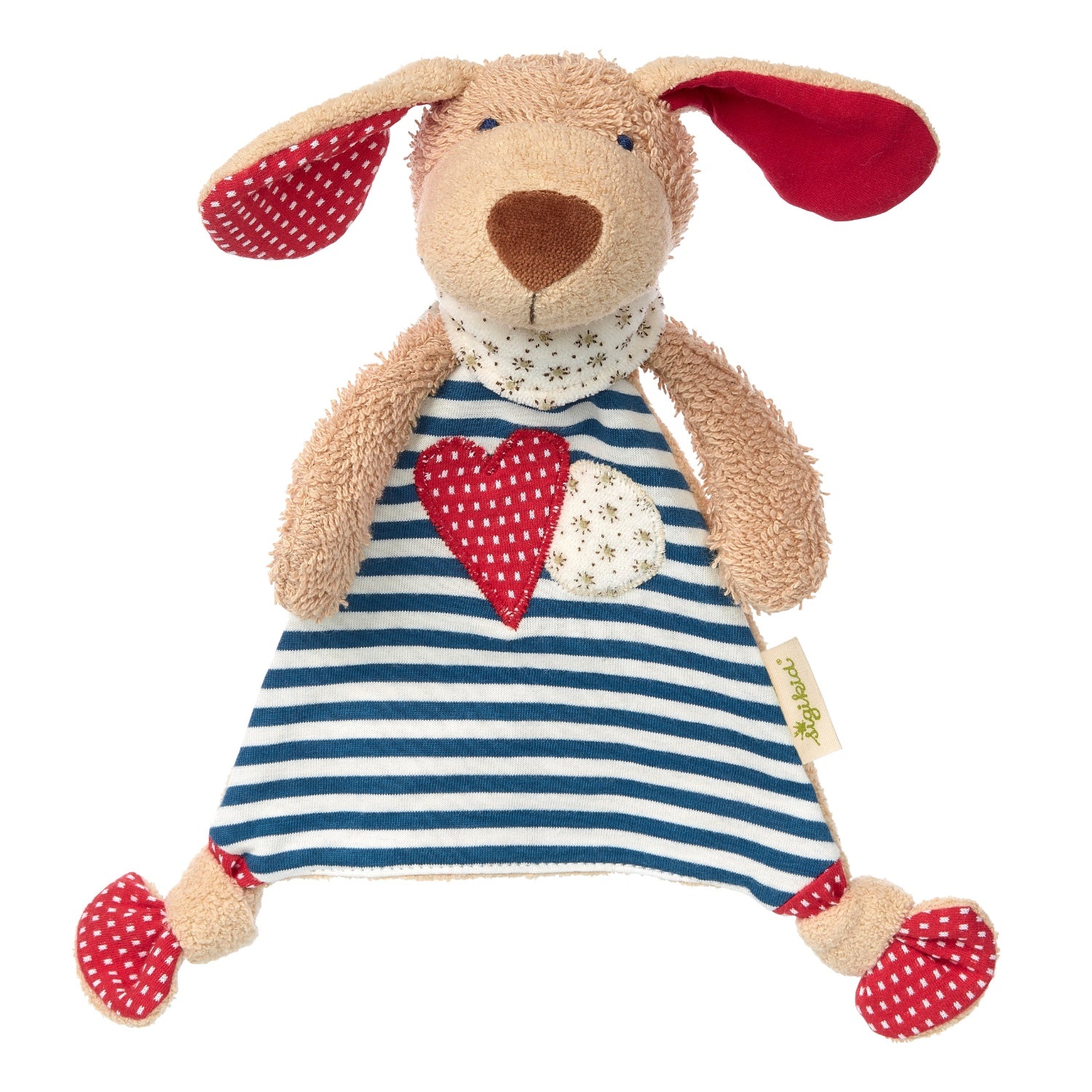 Sigikid Dog Baby Comforter | Organic Soft Toy | Baby’s First Toy | Front View | BeoVERDE Ireland