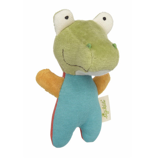 Sigikid Crocodile | Organic Grasping Toy | Baby’s First Soft Toy | Front View | BeoVERDE Ireland