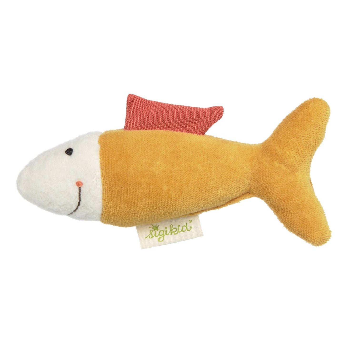 Sigikid Fish | Organic Grasping Toy | Baby’s First Soft Toy | Front View | BeoVERDE Ireland